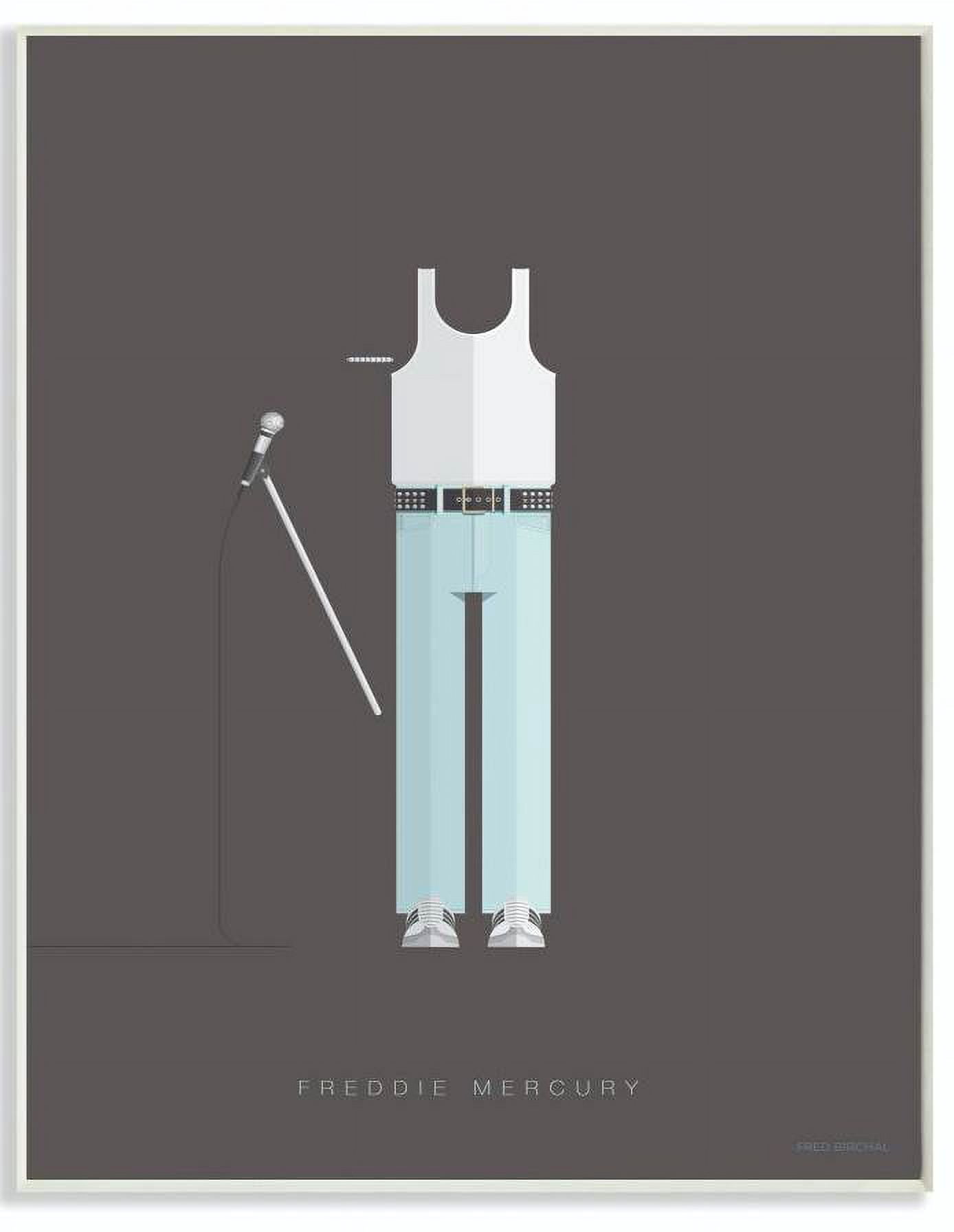 Stupell Industries Freddie Mercury Famous People Characters Fashion Design Wall Plaque by Fred Birchal