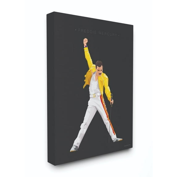 Stupell Industries Freddie Mercury Famous People Characters Fashion Figure Design Canvas Wall Art by Fred Birchal
