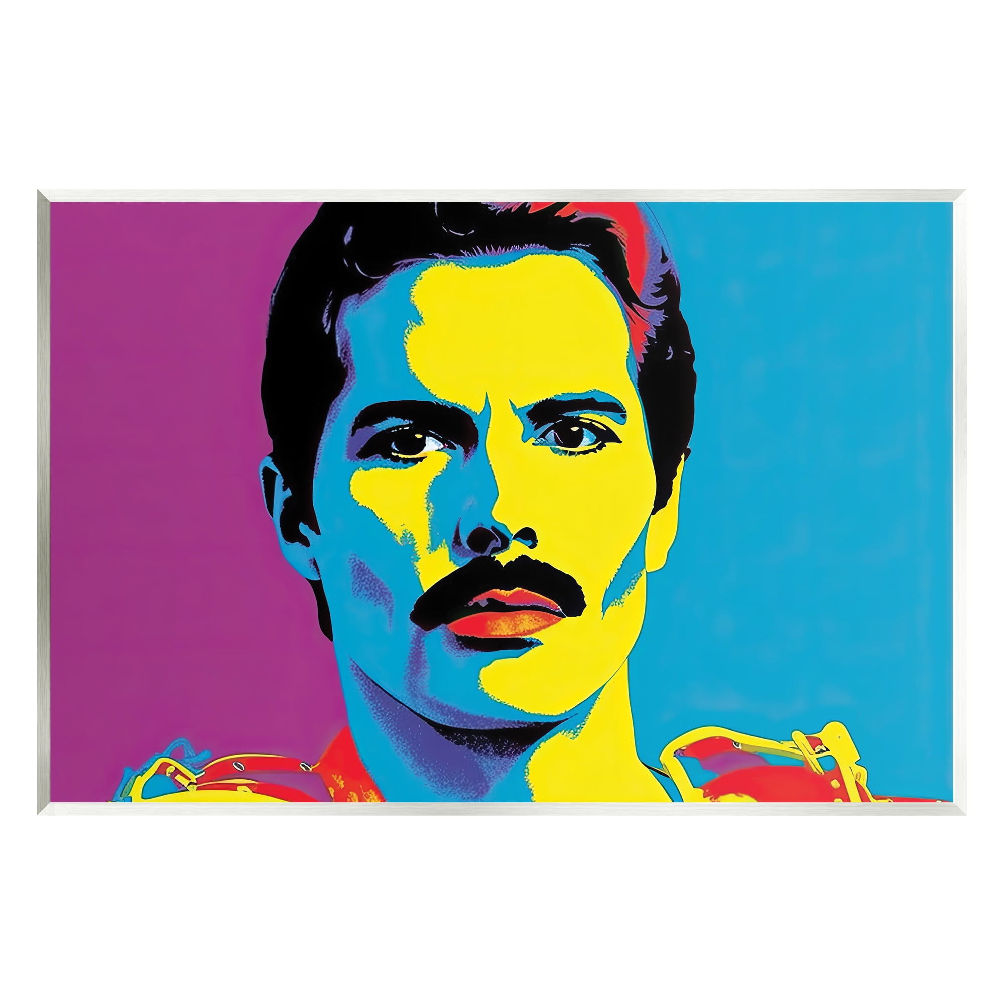 Stupell Industries Freddie Mercury Pop Style Abstract Painting Unframed Art Print Wall Art, 19 x 13