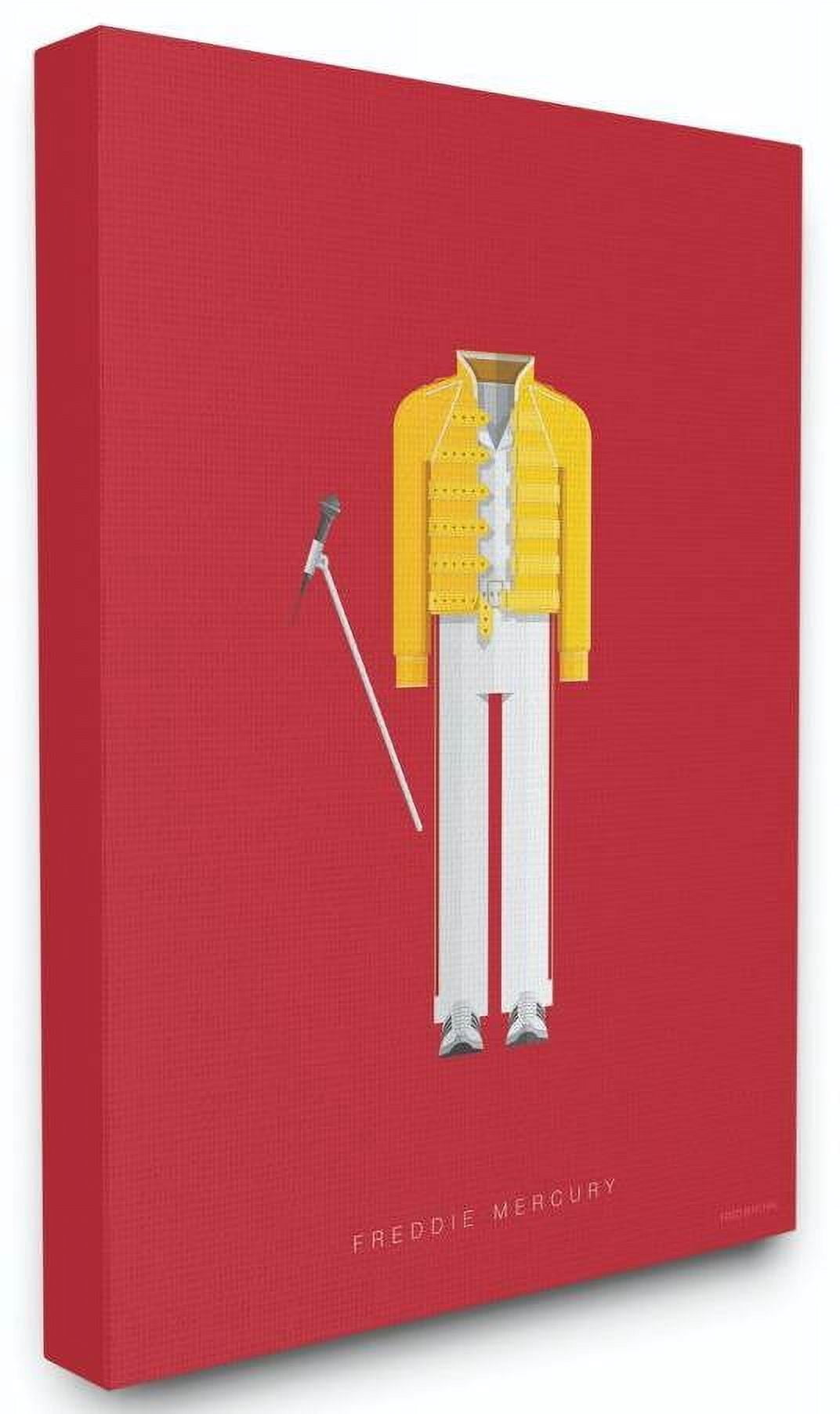 Stupell Industries Freddie Mercury Yellow Jacket Famous People Characters Fashion Design Canvas Wall Art by Fred Birchal