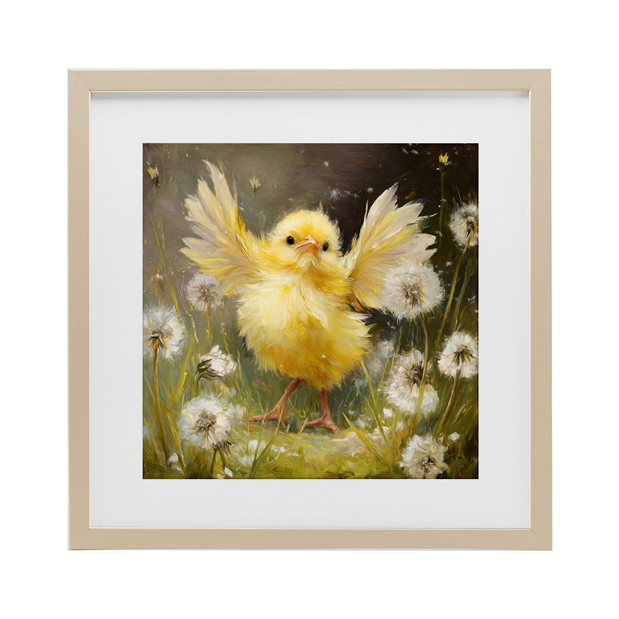 Stupell Industries Free As A Peep Chick Birch Framed Print Under Glass, design by Tina LeCour