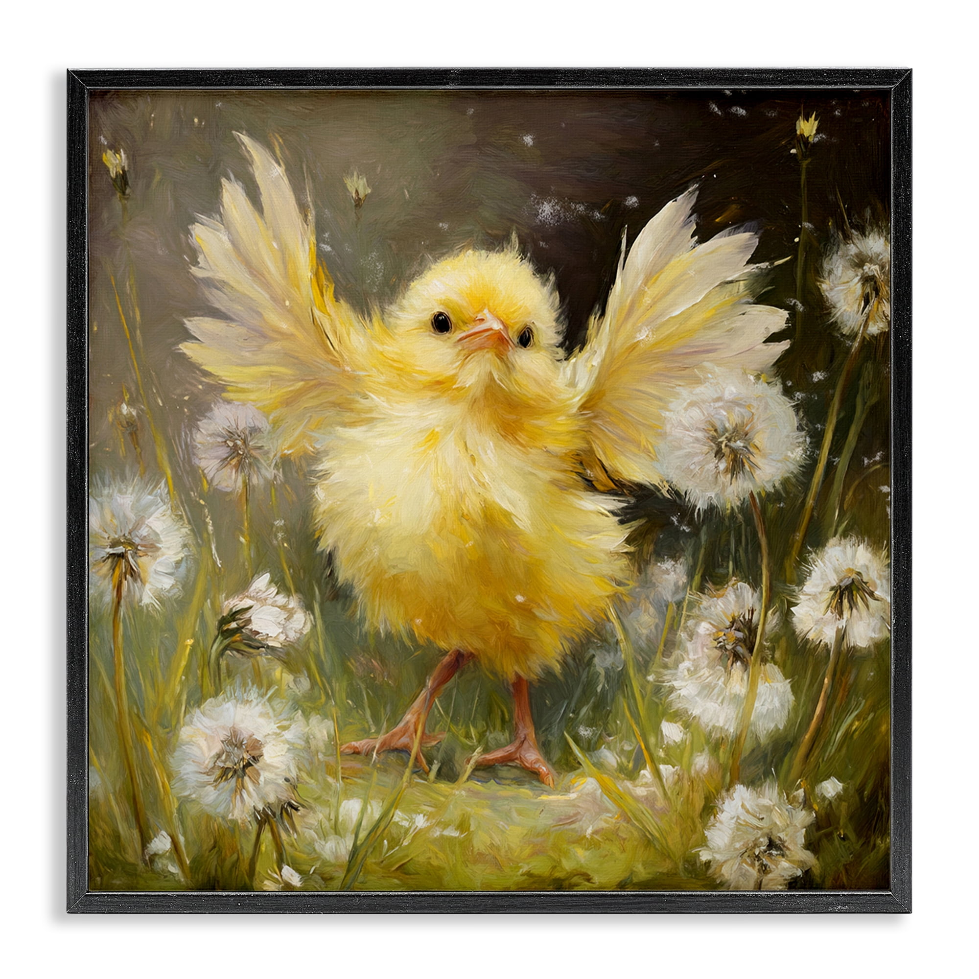 Stupell Industries Free As A Peep Chick Black Framed Giclee Art, design by Tina LeCour