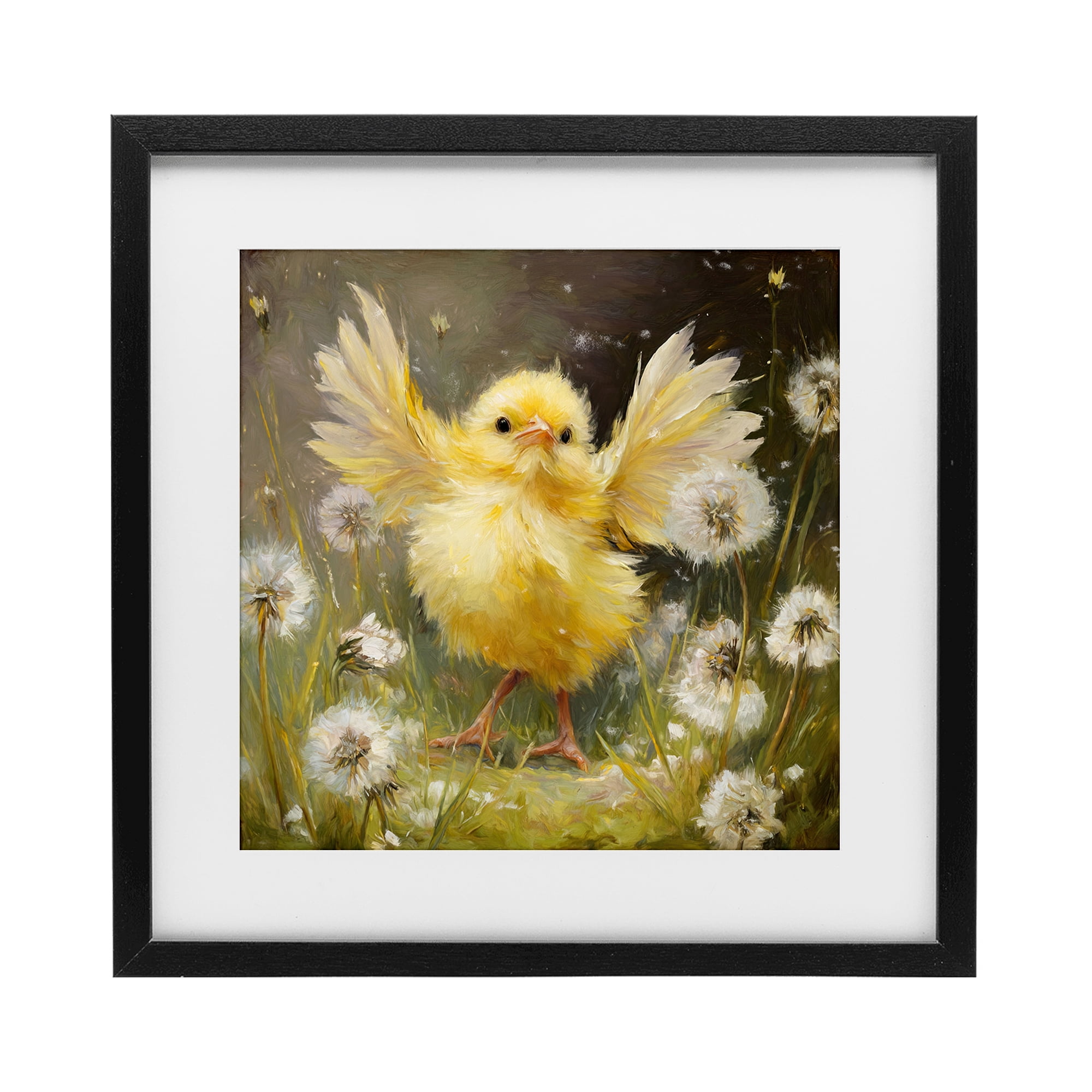 Stupell Industries Free As A Peep Chick Black Framed Print Under Glass, design by Tina LeCour