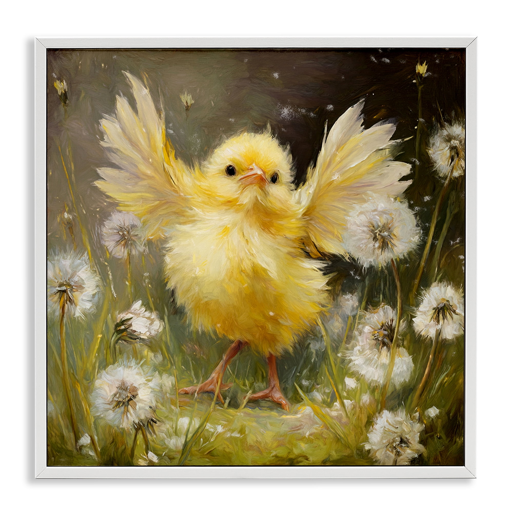 Stupell Industries Free As A Peep Chick White Framed Giclee Art, design by Tina LeCour