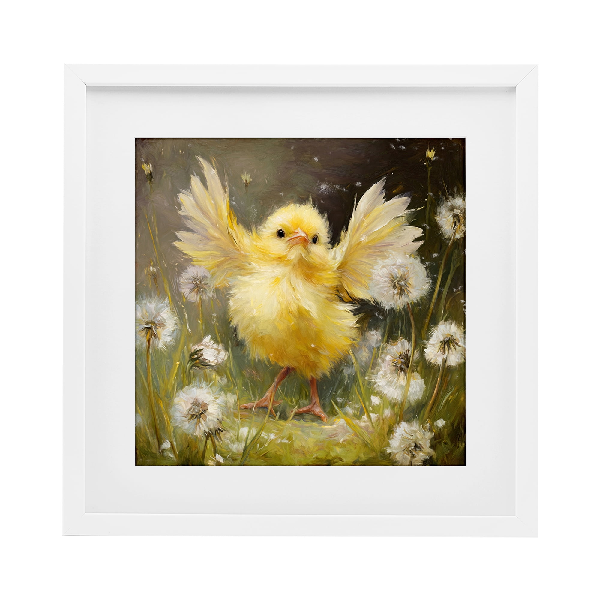 Stupell Industries Free As A Peep Chick White Framed Print Under Glass, design by Tina LeCour