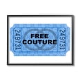 thumbnail image 1 of Stupell Industries Free Couture Blue Ticket Stub Beauty & Fashion Painting Black Framed Art Print Wall Art, 1 of 5