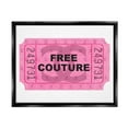 thumbnail image 1 of Stupell Industries Free Couture Pink Ticket Stub Beauty & Fashion Painting Black Floater Framed Art Print Wall Art, 1 of 6