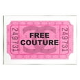 thumbnail image 1 of Stupell Industries Free Couture Pink Ticket Stub Beauty & Fashion Painting Unframed Art Print Wall Art, 1 of 6