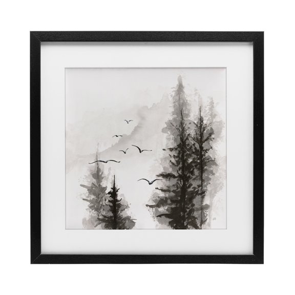 Stupell Industries Free Flight Wilderness Black Framed Print Under Glass design by Chris Paschke, 13 x 13