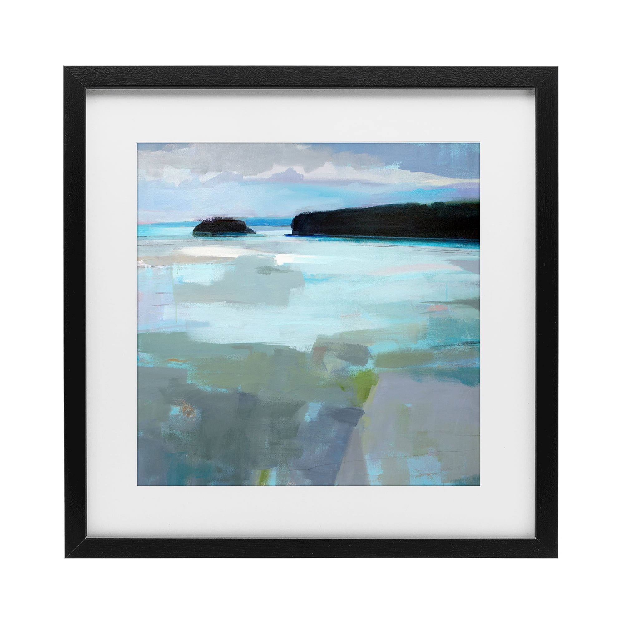 Stupell Industries Freeport Maine Abstraction Black Framed Print Under Glass, design by Kathleen Robbins