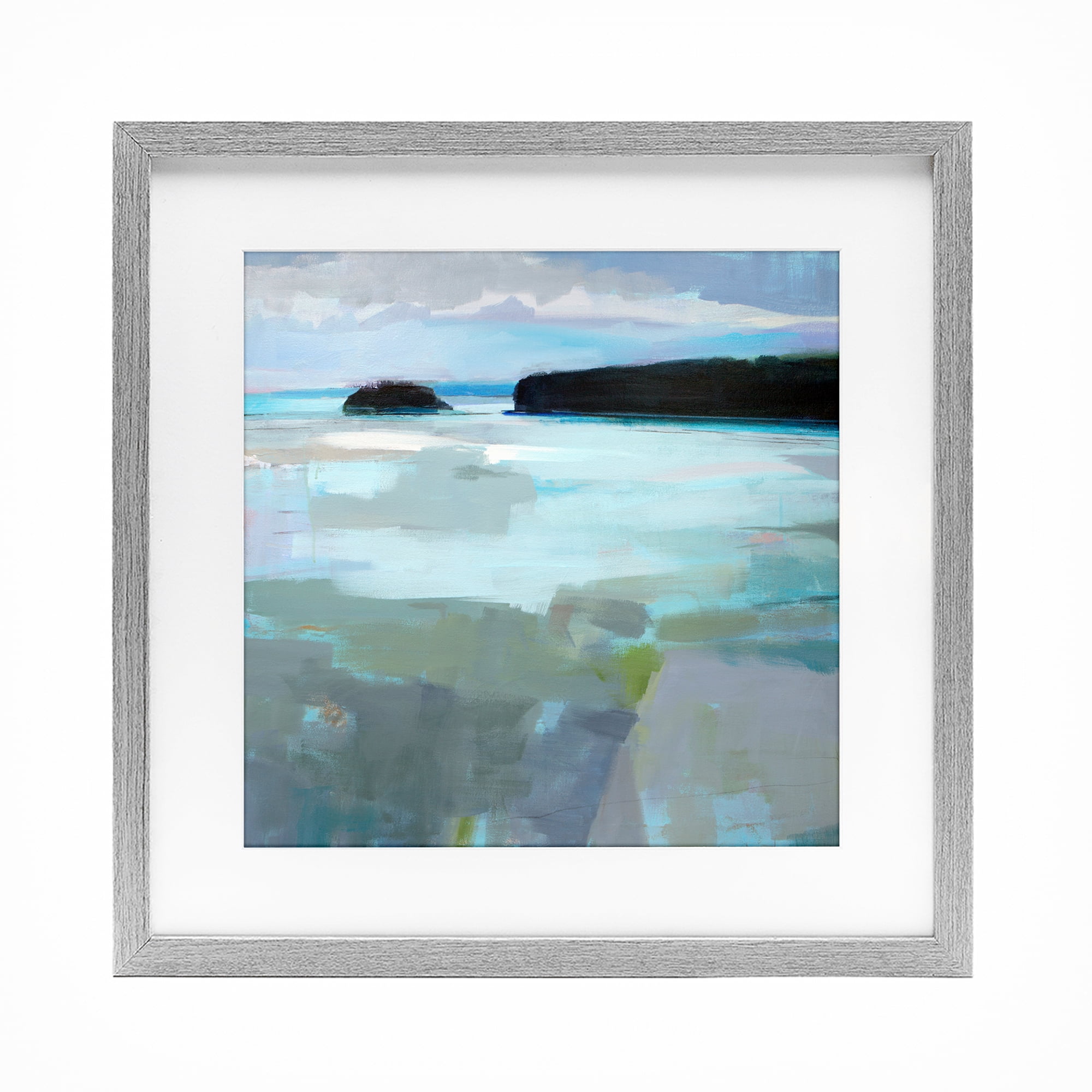 Stupell Industries Freeport Maine Abstraction Gray Framed Print Under Glass, design by Kathleen Robbins