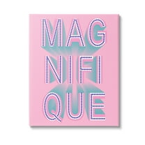 Stupell Industries French Abstract Magnifique Inspirational Painting Gallery Wrapped Canvas Art Print Wall Art, 16 x 20