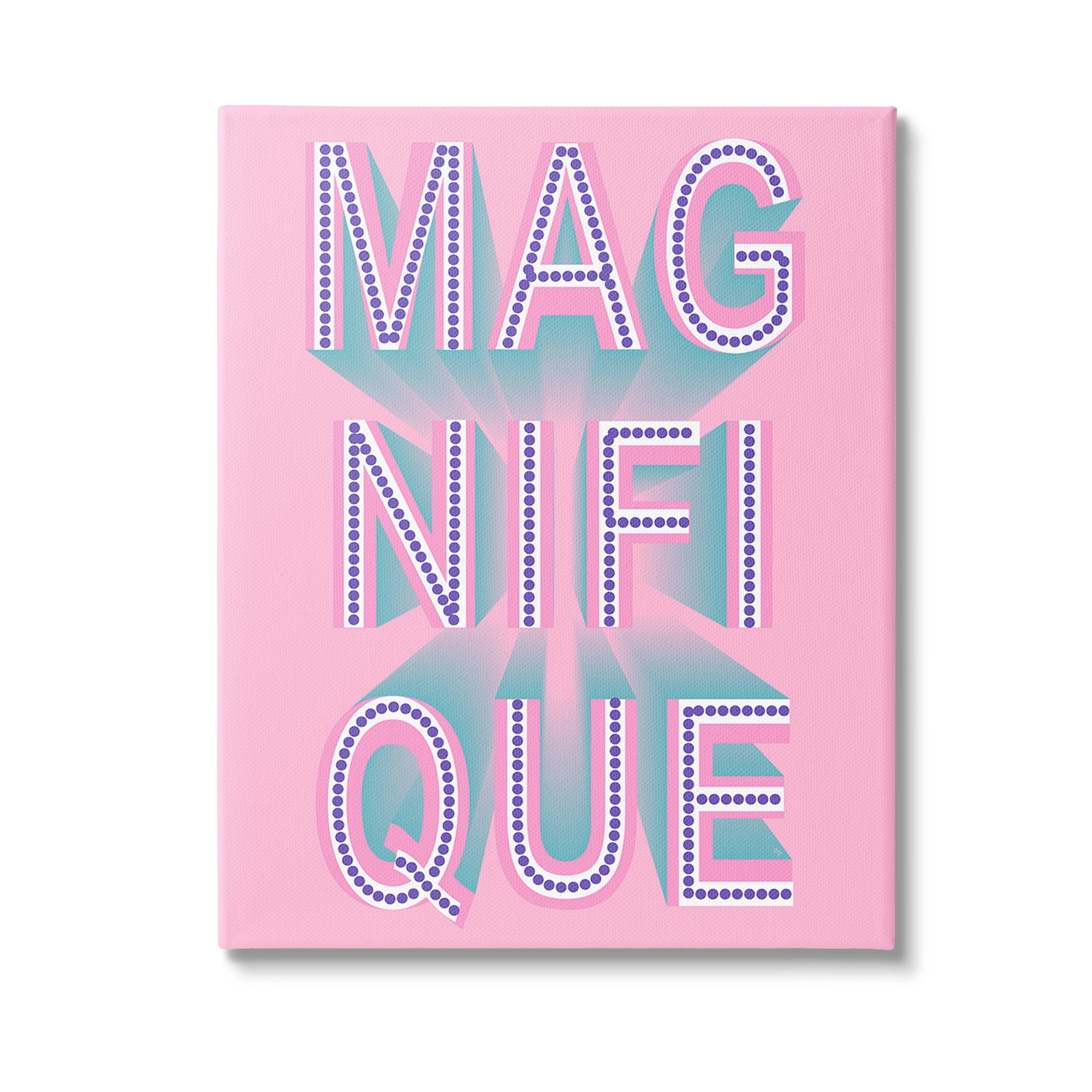 Stupell Industries French Abstract Magnifique Inspirational Painting Gallery Wrapped Canvas Art Print Wall Art, 24 x 30