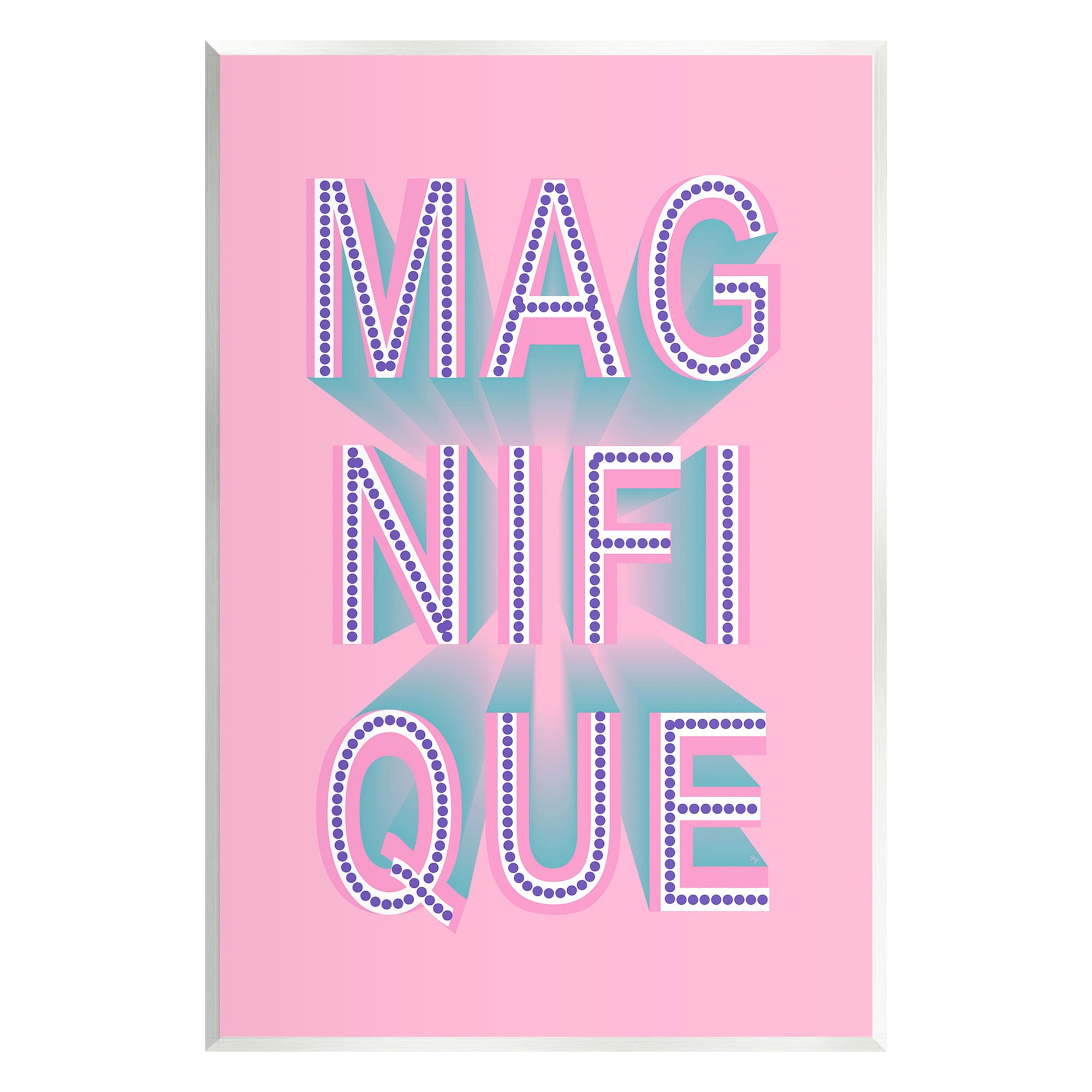 Stupell Industries French Abstract Magnifique Inspirational Painting Unframed Art Print Wall Art, 10 x 15