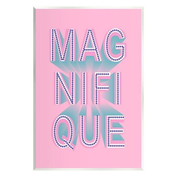 Stupell Industries French Abstract Magnifique Inspirational Painting Unframed Art Print Wall Art, 10 x 15