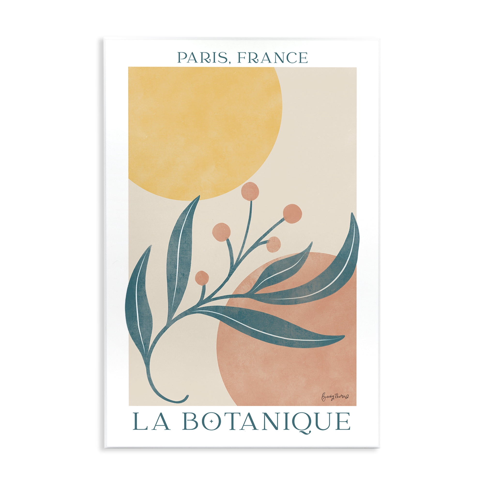 Stupell Industries French Botanical Poster Botanical & Floral Painting Unframed Art Print Wall Art, 13 x 19