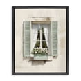 thumbnail image 1 of Stupell Industries Traditional French Cafe Window Curtains Black Floating Frame Canvas Art, 17 x 21, by LSR Design Studio, 1 of 8