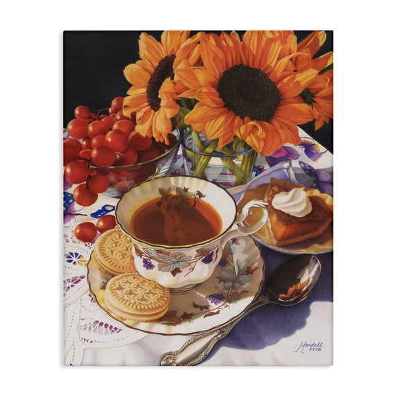 Stupell Industries French Country Autumnal Tea Party Canvas Art, 16 x 20, by Mardell Schuster
