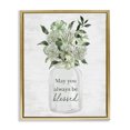 thumbnail image 1 of Stupell Industries French Country Be Blessed Bouquet Gold Floating Frame Canvas Art, 25 x 31, by Lettered and Lined, 1 of 7