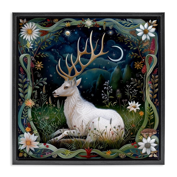 Stupell Industries French Country Black Floating Frame Canvas Art, 18 x 18, by The Dutch Lady