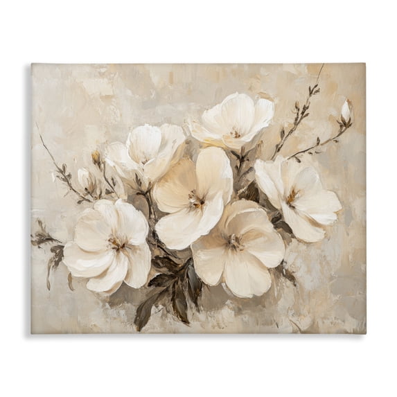 Stupell Industries French Country Blooming White Anemones Canvas Art, 48 x 36, by Petals Prints Design