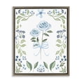 thumbnail image 1 of Stupell Industries French Country Blue Roses & Floral Border Brown Floating Frame Canvas Art, 25 x 31, by Kristen Brockmon, 1 of 7