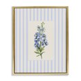 thumbnail image 1 of Stupell Industries French Country Blue Stripe Larkspur Gold Floating Frame Canvas Art, 17 x 21, by Lisa Wehmeyer, 1 of 8