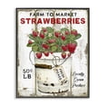 thumbnail image 1 of Stupell Industries French Country Farm To Market Strawberries Black Framed Giclee Art, 11 x 14, by Creatif Belle, 1 of 8