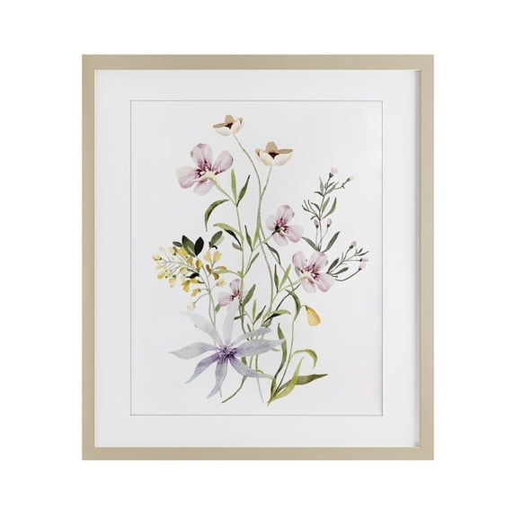 Stupell Industries French Country Floral Foliage Bundle Birch Framed Print Under Glass, 17 x 21, by Lettered and Lined