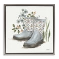 thumbnail image 1 of Stupell Industries French Country Floral Gardening Boots Gray Floating Frame Canvas Art, 18 x 18, by Leslie Trimbach, 1 of 8