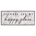 thumbnail image 1 of Stupell Industries French Country Flowers Are Happy Place Black Framed Giclee Art, 24 x 10, by Lil' Rue, 1 of 7