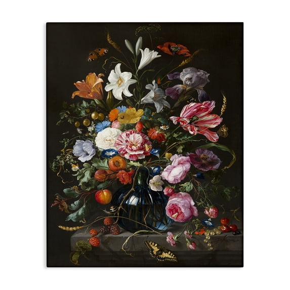 Stupell Industries French Country Flowers in Vase Classic Canvas Art, 16 x 20, by Abraham Mignon