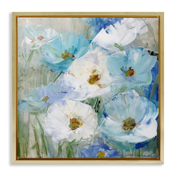 Stupell Industries French Country Gold Floating Frame Canvas Art, 18 x 18, by Sally Swatland
