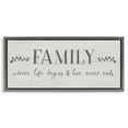 thumbnail image 1 of Stupell Industries French Country Love Never Ends Family Phrase Gray Floating Frame Canvas Art, 31 x 14, by Natalie Carpentieri, 1 of 7