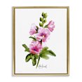 thumbnail image 1 of Stupell Industries French Country Pink Hollyhock Blooms Gold Floating Frame Canvas Art, 17 x 21, by Alexandria Gilbert Kincaid, 1 of 7