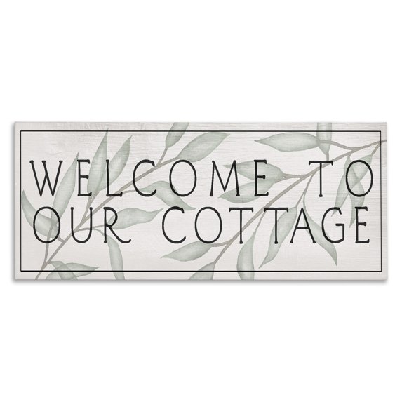 Stupell Industries French Country Rustic Cottage Welcome Canvas Art, 30 x 13, by Lil' Rue
