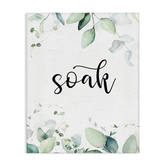 Stupell Industries French Country Soak Leafy Herbs Canvas Art, 16 x 20, by Lettered and Lined