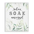 thumbnail image 1 of Stupell Industries French Country Soak & Unwind with Leaves White Framed Giclee Art, 24 x 30, by Lettered and Lined, 1 of 8