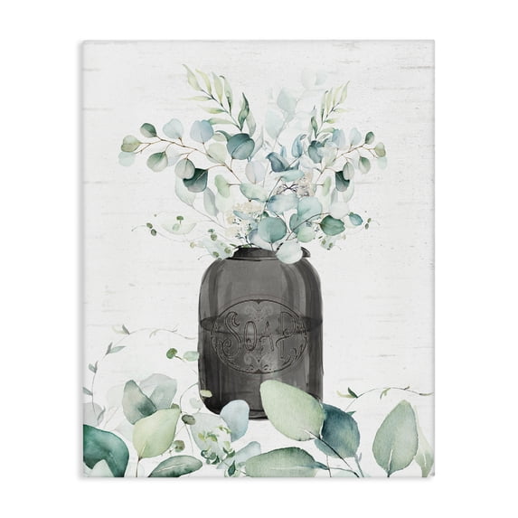 Stupell Industries French Country Soap Jar & Eucalyptus Canvas Art, 16 x 20, by Lettered and Lined