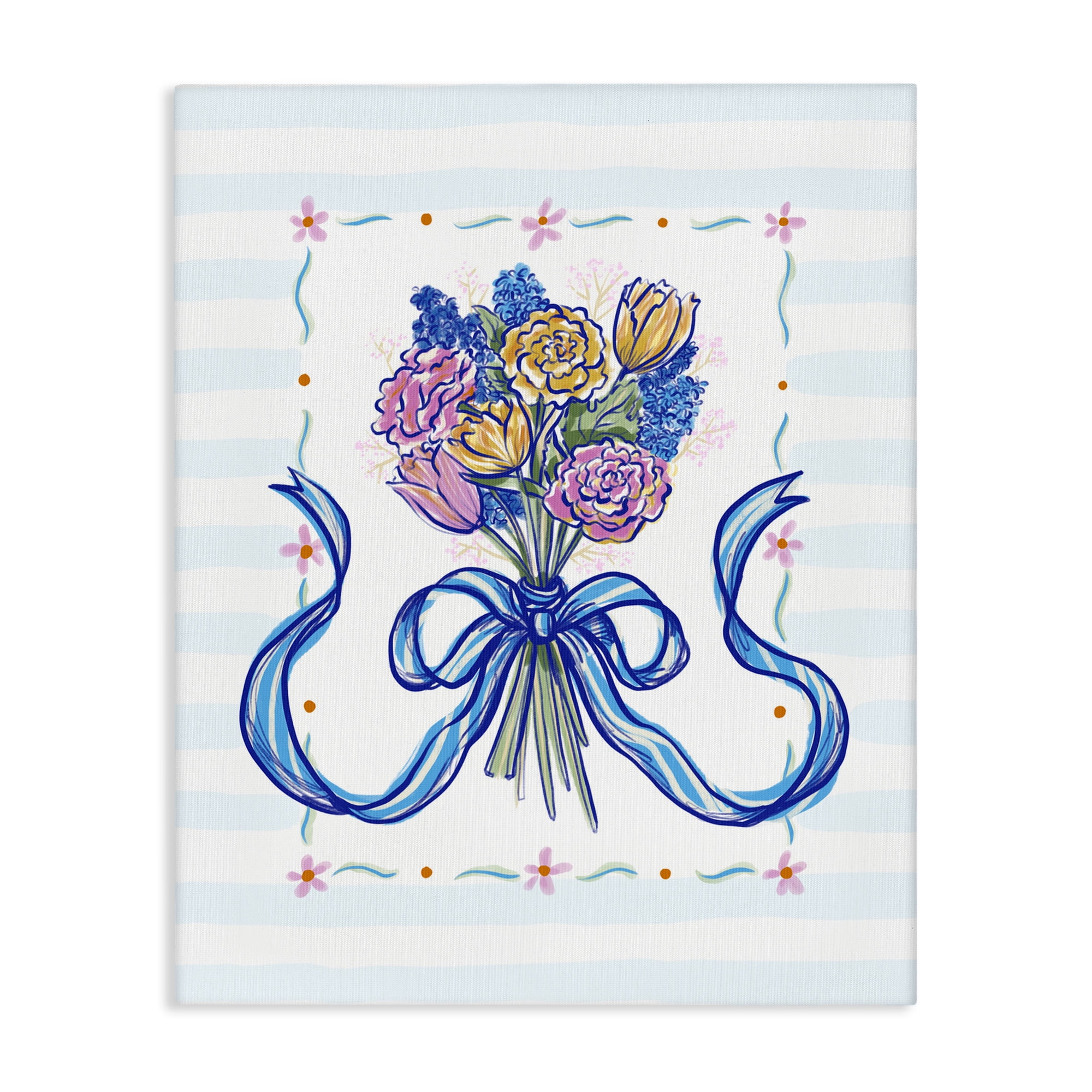 Stupell Industries French Country Spring Fresh Ribboned Bundle Canvas ...