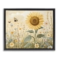 thumbnail image 1 of Stupell Industries French Country Sunflower Wonder Floral Meadow Black Floating Frame Canvas Art, 21 x 17, by Petals Prints Design, 1 of 7