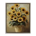 thumbnail image 1 of Stupell Industries French Country Sunny Sunflowers Arrangement Brown Floating Frame Canvas Art, 25 x 31, by Franklyn Gregory, 1 of 7