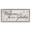 thumbnail image 1 of Stupell Industries French Country Vintage Welcome To The Garden Gold Floating Frame Canvas Art, 31 x 14, by Lil' Rue, 1 of 7