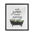 thumbnail image 1 of Stupell Industries French Country Wash Worries Away Herbs Black Framed Print Under Glass, 13 x 16, by Lettered and Lined, 1 of 8