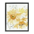 thumbnail image 1 of Stupell Industries French Country Yellow Brushed Flowers Black Floating Frame Canvas Art, 17 x 21, by Amanda Cook, 1 of 8