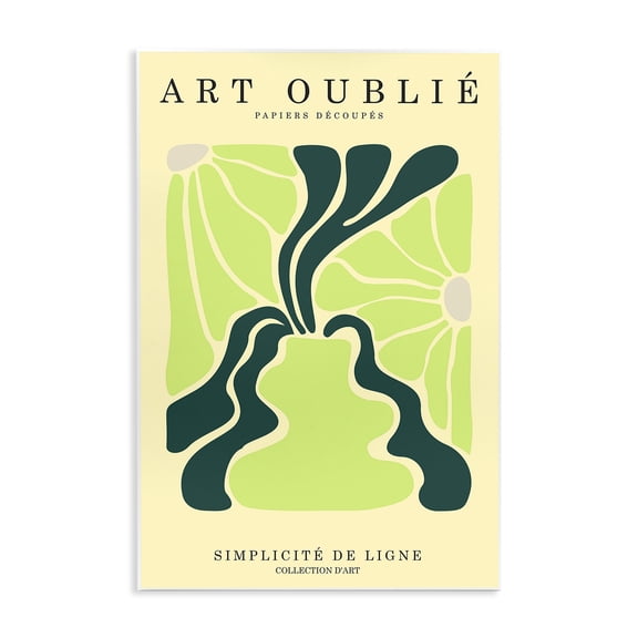 Stupell Industries French Floral Poster Typography Painting Unframed Art Print Wall Art, 13 x 19