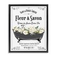 thumbnail image 1 of Stupell Industries Shabby Chic French Flower Bathtub Black Floating Frame Canvas Art, 25 x 31, by Lettered and Lined, 1 of 7