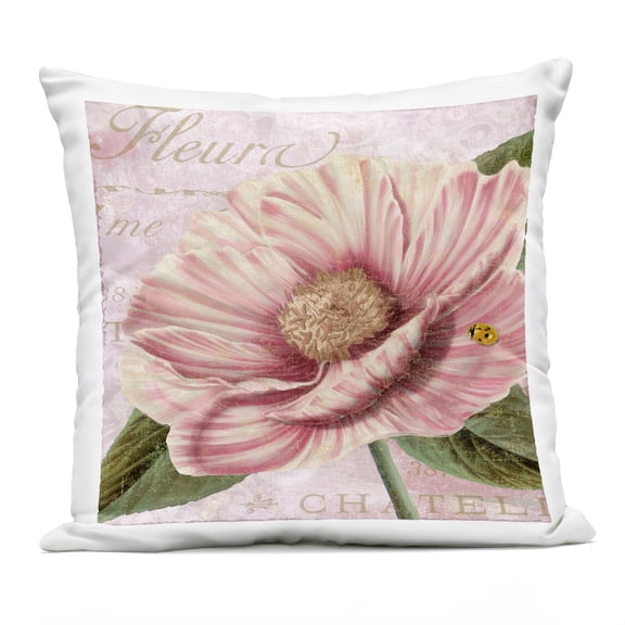 Stupell Industries French Flower & Ladybug Design by Sasha Outdoor Printed Pillow