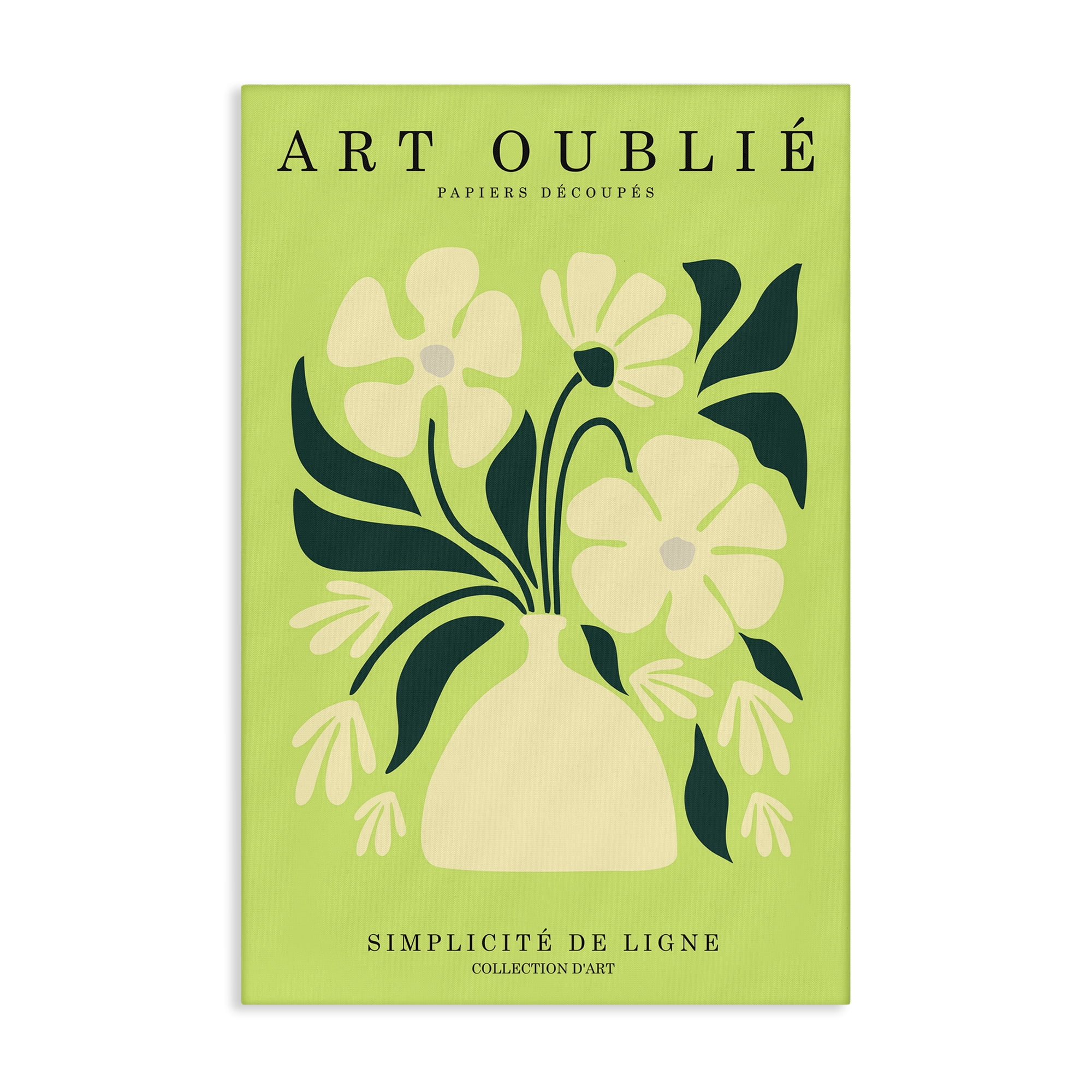 Stupell Industries French Gallery Bouquet Typography Painting Gallery Wrapped Canvas Art Print Wall Art, 20 x 30