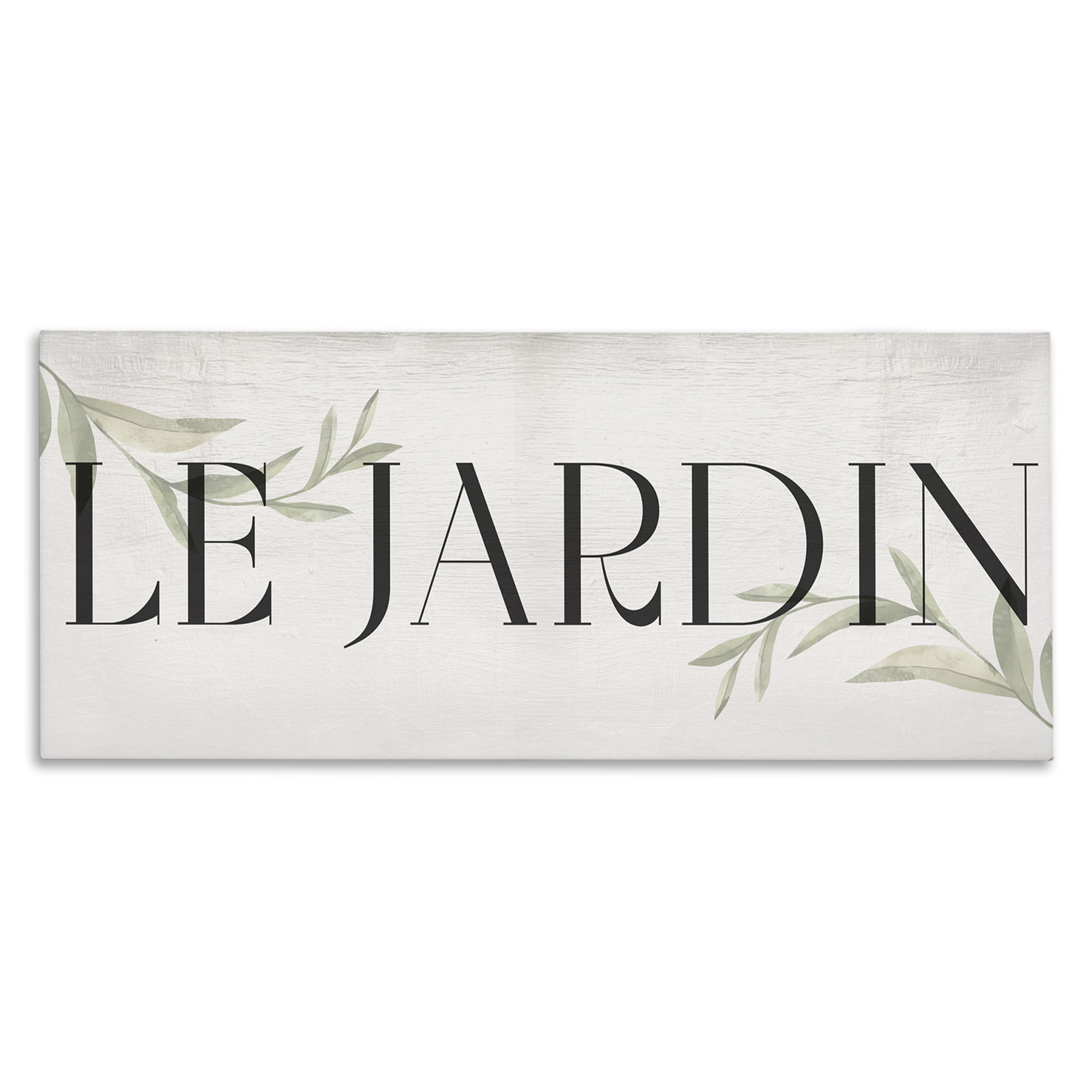 Stupell Industries French Garden Phrase Plants & Flowers Painting Wrapped Canvas Art Print Wall Art, 40 x 17